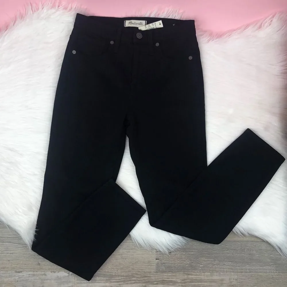 Madewell Women’s High Rise Black Skinny Jeans 24 NWT